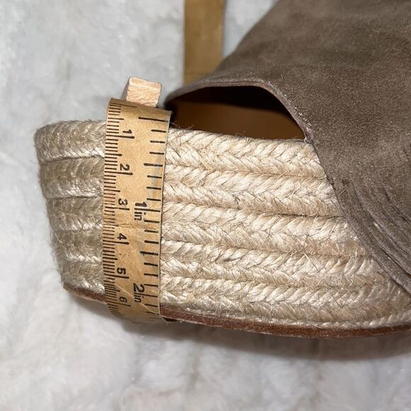 Chloe Platform Suede Fringe Espadrilles Size EU 37/ US 6.5 - Picture 12 of 15